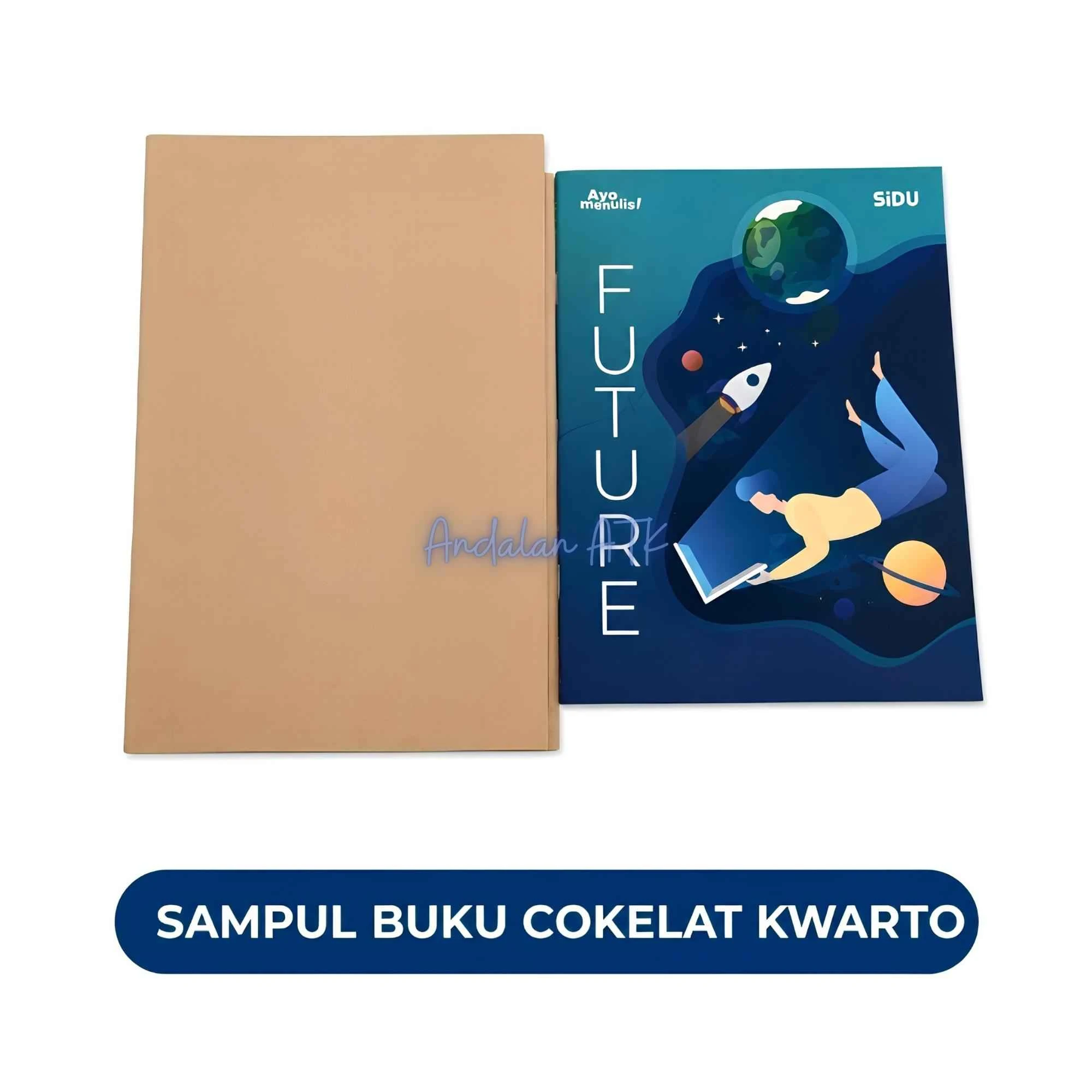Sampul Buku Coklat Polos Isi 20 Lembar